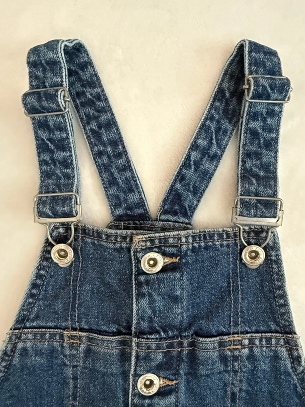 Zara | Dungaree Denim Button Front Overall Jean Jumper Dress Made in Egypt (10) - Picture 2 of 15